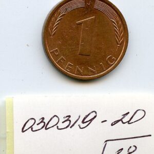 Saksamaa 1 pfenning F/VF 1975 J 030319-20