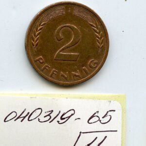 Saksamaa 2 pfennig F/VF 1971 J 040319-65