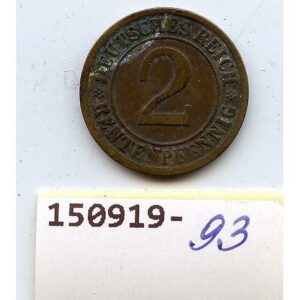 SAKSAMAA 2 RENTENPFENNIG VASK 1924 F 150919-93