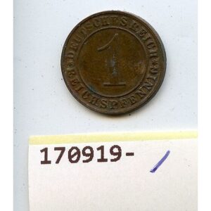 SAKSAMAA 1 REICHSPFENNIG VASK 1927 D 170919-1