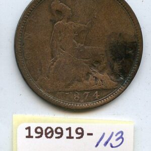 SUURBRITANNIA 1 PENNY 1874 H VICTORIA 190919-113