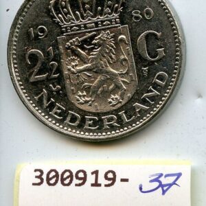 HOLLAND MADALMAAD 2 1/2 GULDEN 1980 JULIANA F/VF 300919-37