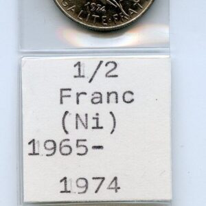 PRANTSUSMAA 1/2 FRANC 1974 (Ni) 190320-93