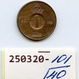 ROOTSI 1 ÖRE 1957 F/VF 250320-101