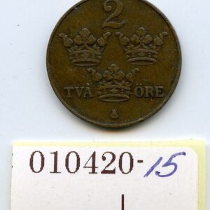 ROOTSI 2 ÖRE 1920 PRONKS 010420-15