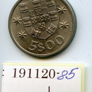 PORTUGAL 5 ESCUDO 1969 PURJELAEV 191120-85