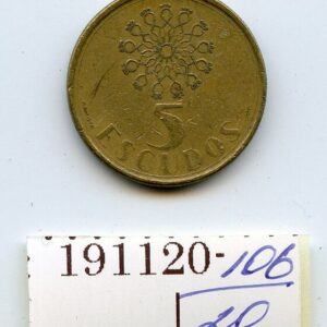 ML PORTUGAL 5 ESCUDO 1988 F/VF 191120-106