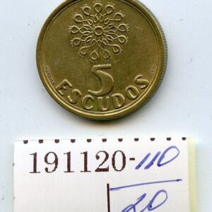 ML PORTUGAL 5 ESCUDO 1992 F/VF 191120-110