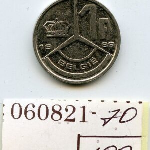 ML BELGIA (BELGIE) 1 FRANC 1989 Baudouin I F/VF 060821-70